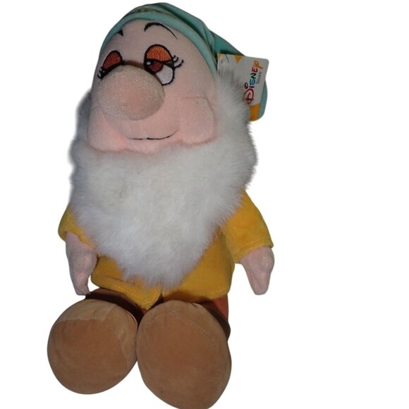 Walt Disney Seven Dwarfs "Sitting Bashful" 12" Plush Disney Store New - Picture 1 of 5